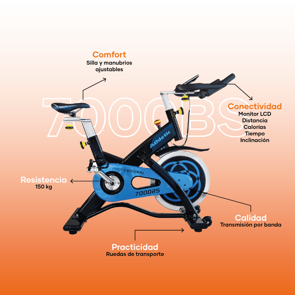 Bicicleta Spinning Athletic Profesional 7000BS