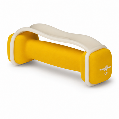 Mancuernas en Neopreno Sportfitness Color Amarillo-Blanco
