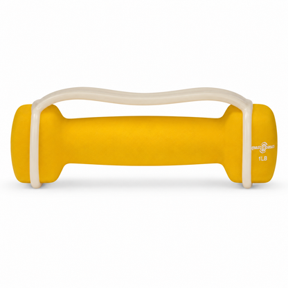 Mancuernas en Neopreno Sportfitness Color Amarillo-Blanco