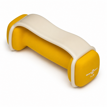 Mancuernas en Neopreno Sportfitness Color Amarillo-Blanco