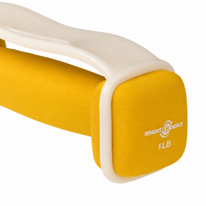 Mancuernas en Neopreno Sportfitness Color Amarillo-Blanco