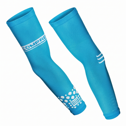 Mangas Compressport Armforce - Fluo Blue T1