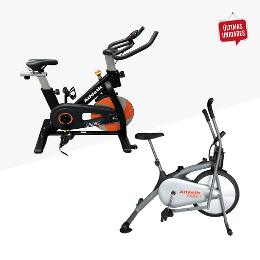 Bicicleta Athletic Spinning 550BS + Bicicleta/Eliptica Athletic 100BA
