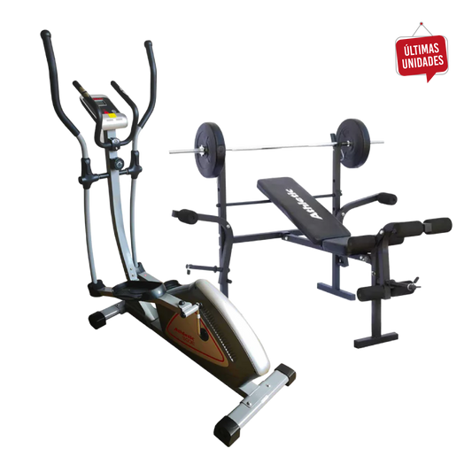 Elíptica Athletic 500E + Banco de pesas plegable ATHLETIC