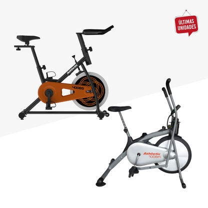 Bicicleta estática Athletic 400BS + Bicicleta/Eliptica Athletic 100BA