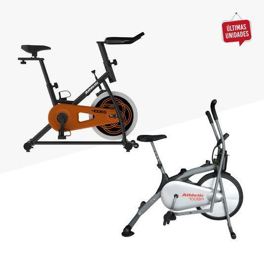 Bicicleta estática Athletic 400BS + Bicicleta/Eliptica Athletic 100BA
