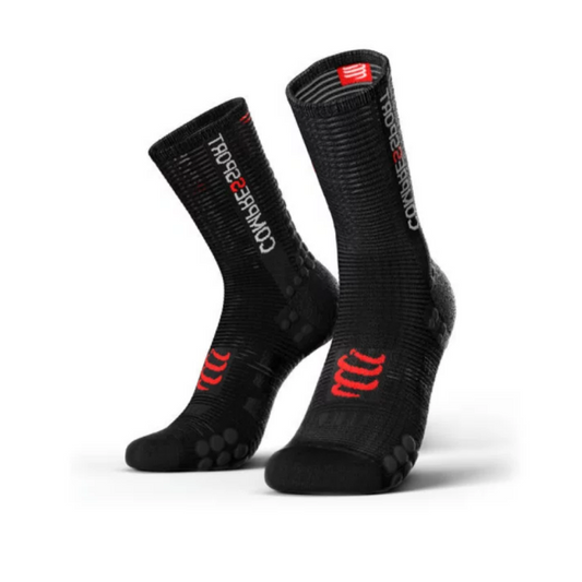 Calcetines Ciclismo Compressport T1 Negro/Gris