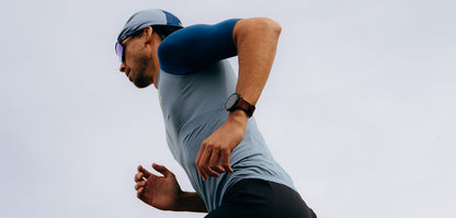 Camiseta Compressport Trail Racing Postural SS Top Hombre - Denim Poseidon