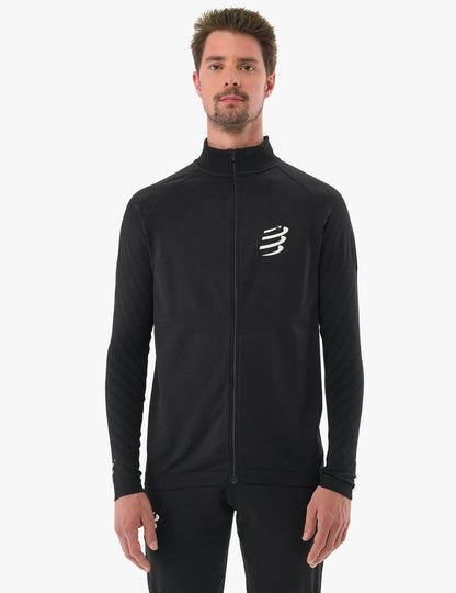 Buso Compressport Seamless Zip Sweatshirt - Black Melange