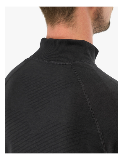 Buso Compressport Seamless Zip Sweatshirt - Black Melange