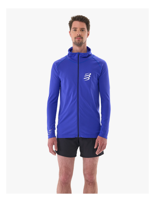 3D Thermo Seamless Hoodie Zip DAZZ BLUE