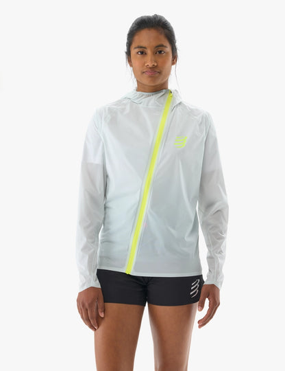 Chaqueta Compressport Hurricane Waterproof 10/10 Mujer - Ice Flow