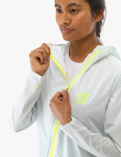Chaqueta Compressport Hurricane Waterproof 10/10 Mujer - Ice Flow
