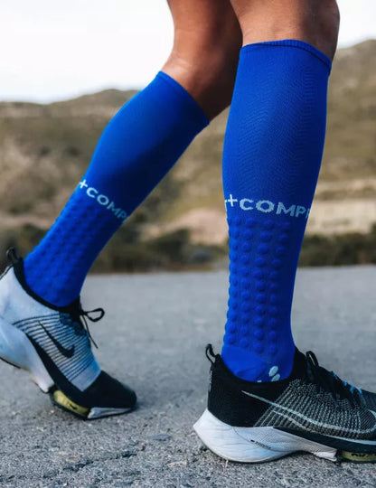 Medias Deportivas Compressport Full Socks Run - Dazz Blue Sugar
