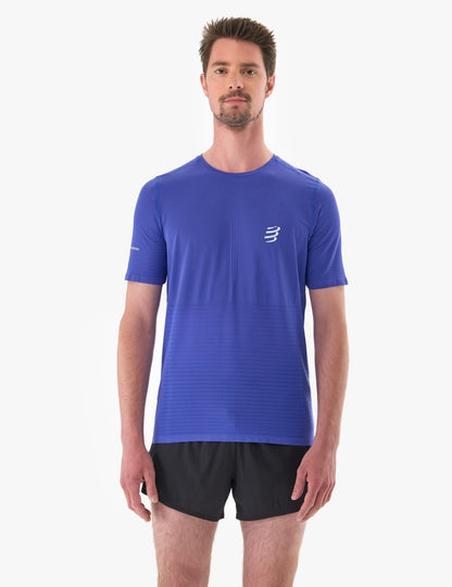 Camiseta Compressport Racing SS Hombre - Dazz Blue