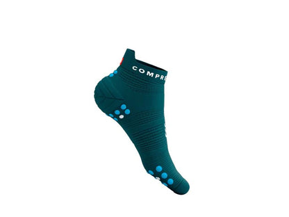 Medias Compressport Pro Racing Socks V4.0 Ultralight Run Low - Shaded Spruce Hawaiian Ocean T4