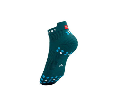 Medias Compressport Pro Racing Socks V4.0 Ultralight Run Low - Shaded Spruce Hawaiian Ocean T4