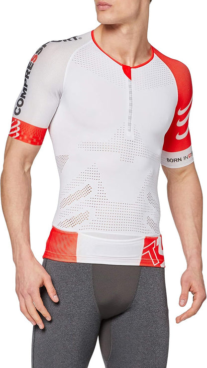 Camiseta Compressport TR3 Aero Top - Blanco T1