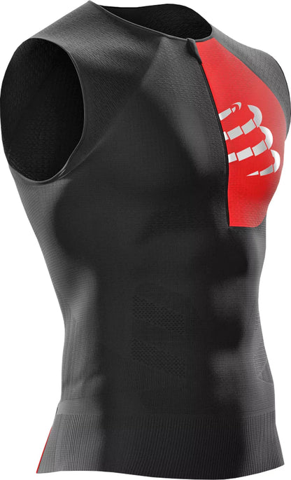Triathlon Postural Tank Top. Black