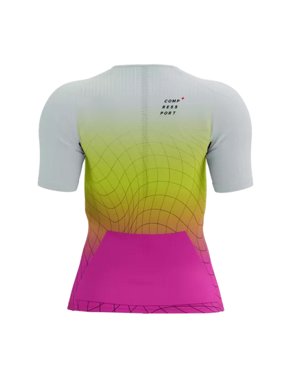 Camiseta Compressport Tri Postural Aero - Yellow Neo Pink
