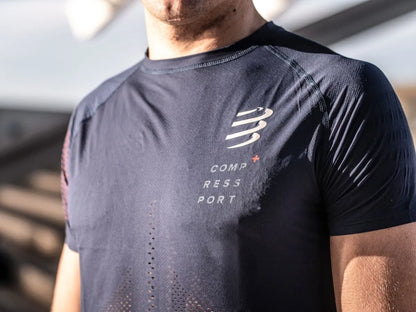 Camiseta Compressport Racing SS Hombre - Blue