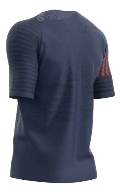 Camiseta Compressport Racing SS Hombre - Blue