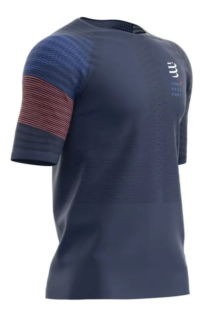 Camiseta Compressport Racing SS Hombre - Blue