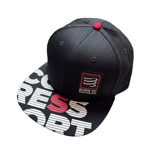 Flat Cap Swim Bike Run Black