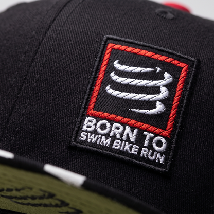 Gorra Compressport Flat Cap Swim Bike Run - Black