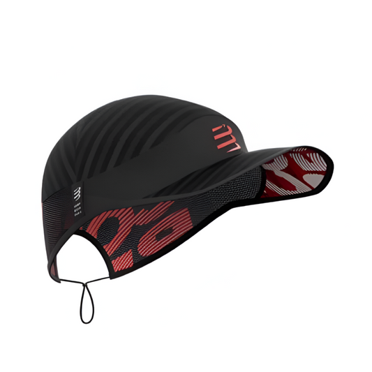 Gorra Multisport Negra Con Visera Ajustable Compressport