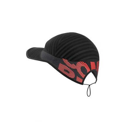 Gorra Multisport Negra Con Visera Ajustable Compressport