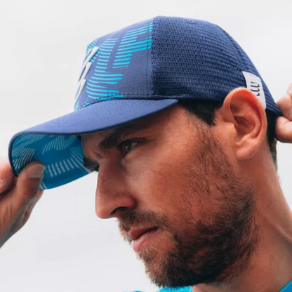 Gorra Deportiva Compressport Trucker - Azul Talla Única