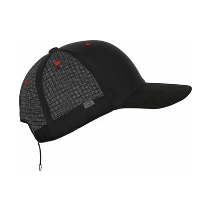 Gorra Deportiva Compressport Racing Trucker - Negro Rojo