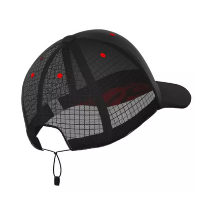 Gorra Deportiva Compressport Racing Trucker - Negro Rojo