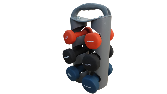 Set de Mancuernas con Rack 1KG*2pcs, 1.5KG*2pcs, 2KG*2pcs