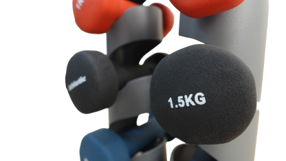 Set de Mancuernas Athletic - Neopreno con Rack