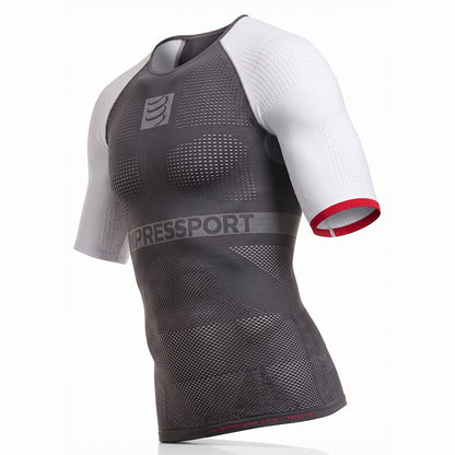 Camiseta Compressport On Off SS - Grey White