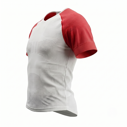 On-Off Shirt Ss White-Red