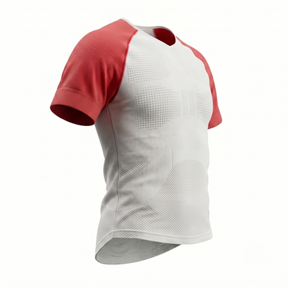On-Off Shirt Ss White-Red