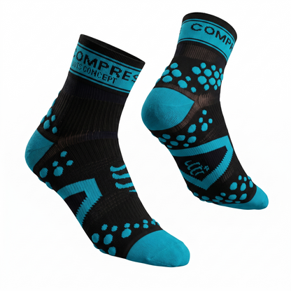 Pro Racing Socks Run Hi Black-Blue
