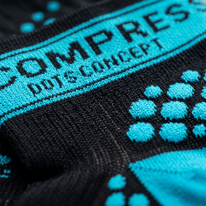 Pro Racing Socks Run Hi Black-Blue