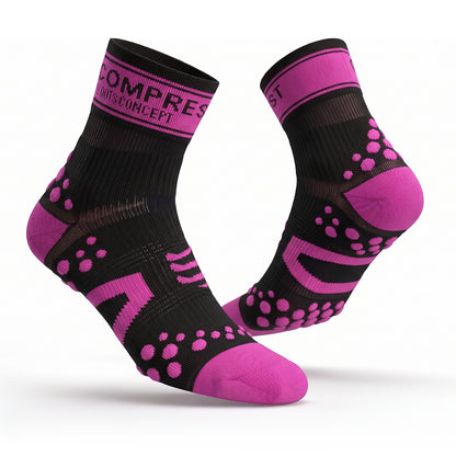 Pro Racing Socks Run Hi Black-Pink