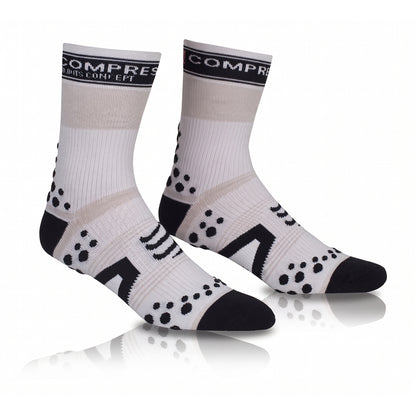 Medias Compressport Pro Racing Socks V2 Bike - Negro Blanco