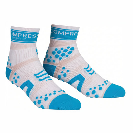 Pro Racing Socks V2 Run Hi White-Blue
