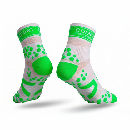 Pro Racing Socks V2 Run Hi White-Green