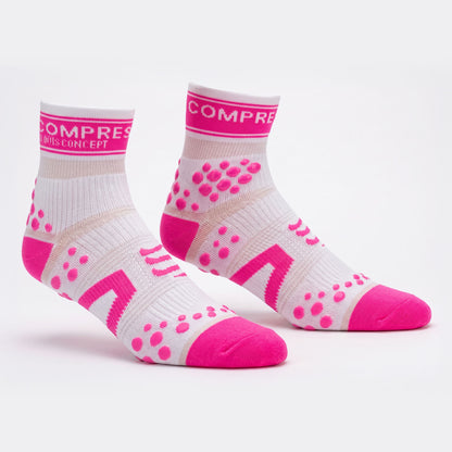 Pro Racing Socks V2 Run Hi White-Pink