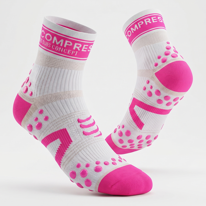 Pro Racing Socks V2 Run Hi White-Pink
