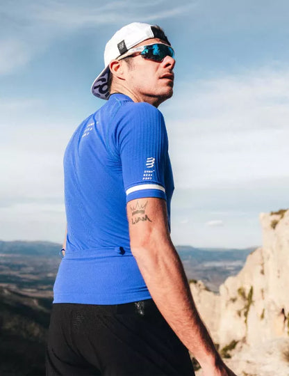 Camiseta Compressport Trail Postural - Dazz Blue
