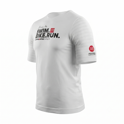 Training Tshirt Swim Bike Run White