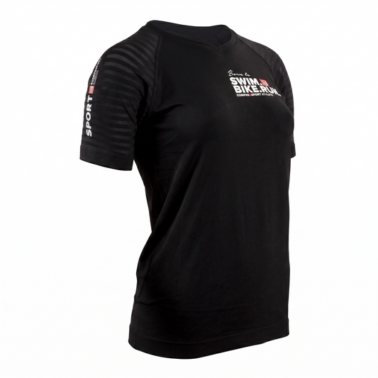 Training Tshirt Wmn Swim Bike Run Black